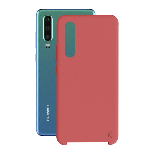 [000006314] Funda para Huawei P30, Semirrígida, Rojo