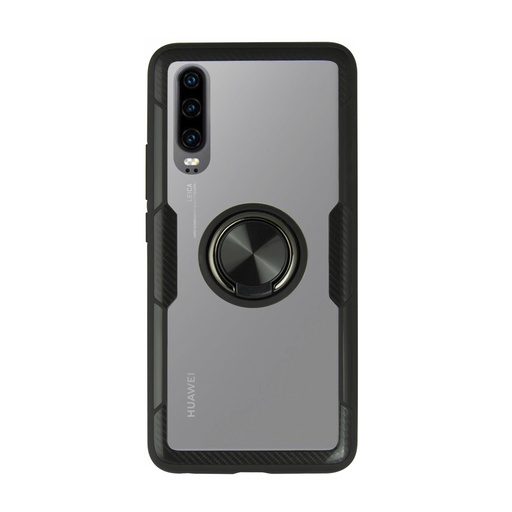 [000006316] Funda para Huawei P30, Semirrígida, Magnético para soporte coche, Transparente