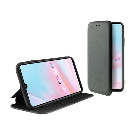 [000006328] Funda con tapa para Honor View 20, Semirrígida, Standing, Negro