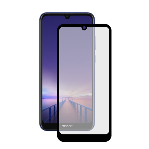 [000006332] Protector de pantalla para Honor 8A, Vidrio templado, Grosor 0.33 mm, Negro