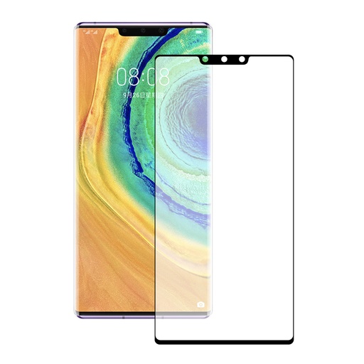 [000006348] Protector de pantalla para Huawei Mate 30 Pro, TPU, vidrio templado, Negro