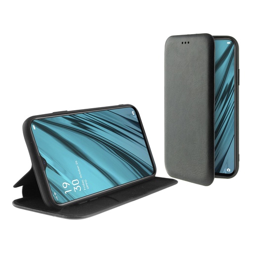 [000006350] Funda con tapa para OPPO A9, A5 2020, Semirrígida, Negro