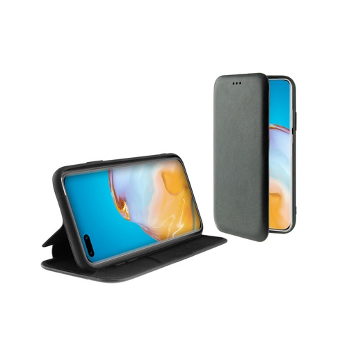 [000006358] Funda con tapa para Huawei P40 Pro, Semirrígida, Negro