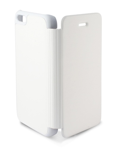 [000006388] Funda con tapa para iPhone 5C, Semirrígida, Standing, Blanco