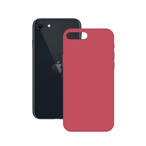 [000006408] Funda para iPhone SE 2022, SE 2020, 8 y 7, Semirrígida, Fucsia