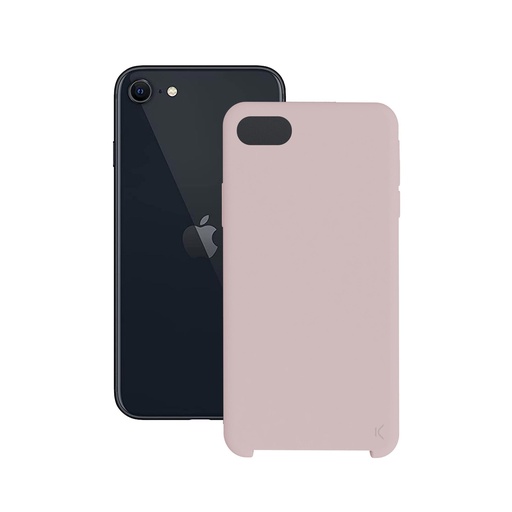 [000006411] Funda para iPhone SE 2022, SE 2020, 8 y 7, Semirrígida, Rosa