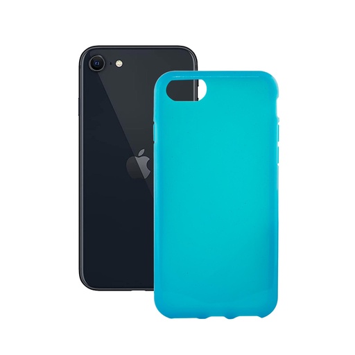 [000006416] Funda para iPhone SE 2022, SE 2020, 8 y 7, Semirrígida, Funda con aroma, Menta, Azul