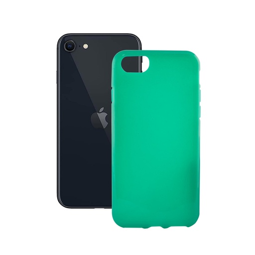 [000006419] Funda para iPhone SE 2022, SE 2020, 8 y 7, Semirrígida, Funda con aroma, Manzana, Verde
