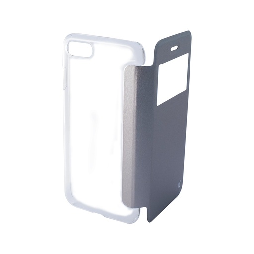 [000006425] Funda con tapa para iPhone SE 2022, SE 2020, 8 y 7, Rígida, Gris