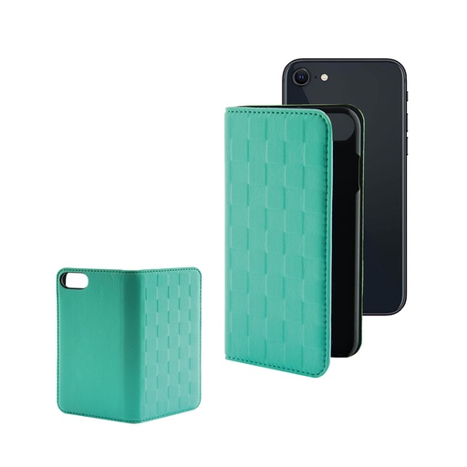 [000006428] Funda con tapa para iPhone SE 2022, SE 2020, 8 y 7, Rígida, Azul