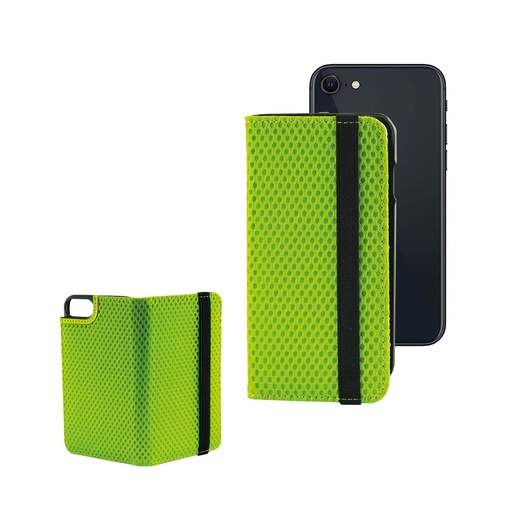 [000006430] Funda con tapa para iPhone SE 2022, SE 2020, 8 y 7, Rígida, Verde