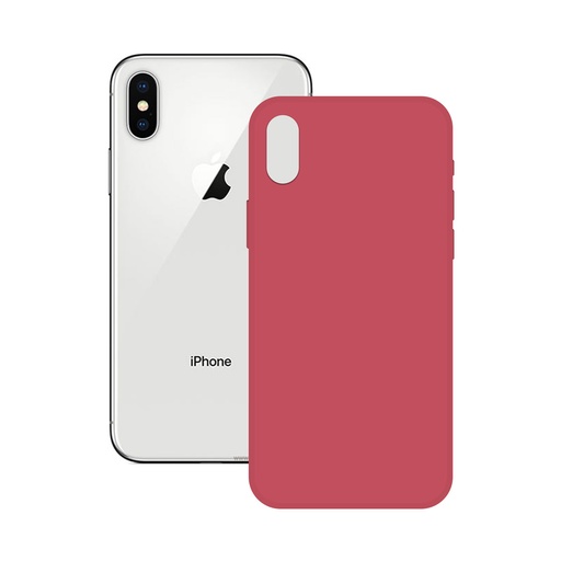 [000006444] Funda para iPhone X, XS, Semirrígida, Fucsia