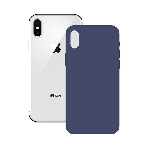 [000006446] Funda para iPhone X, XS, Semirrígida, Azul