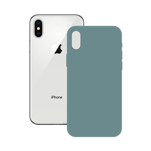 [000006447] Funda para iPhone X, XS, Semirrígida, Verde