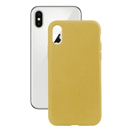 [000006449] Funda Ecológica para iPhone X, iPhone XS, Semirrígida, Amarillo