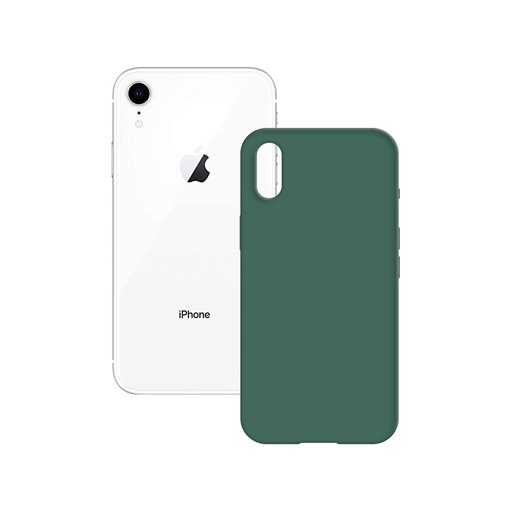 [000006465] Funda semirrígida para iPhone XR, Antideslizante, Interior microfibra, Compatible con carga inalámbrica, Verde