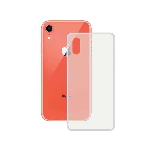 [000006471] Funda semirrígida para iPhone XR, Laterales reforzados, Rígida, Compatible con carga inalámbrica, Transparente