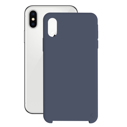 [000006476] Funda para iPhone XS Max, Semirrígida, Azul