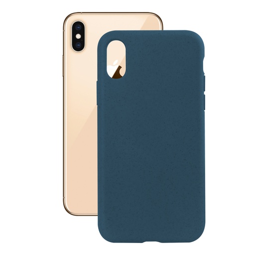 [000006480] Funda Ecológica para iPhone XS Max, Semirrígida, Azul