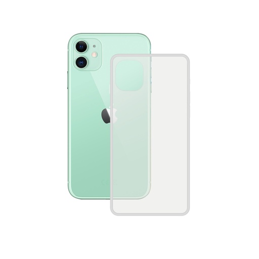[000006510] Funda semirrígida para iPhone 11, Laterales reforzados, Rígida, Compatible con carga inalámbrica, Transparente