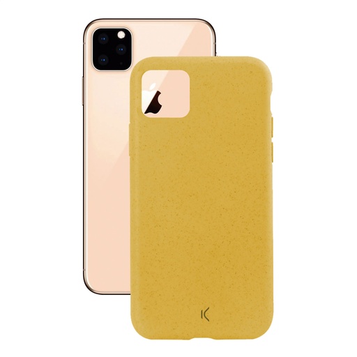 [000006519] Funda Ecológica para iPhone 11 Pro Max, Semirrígida, Amarillo