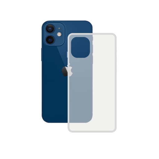 [000006531] Funda semirrígida para iPhone 12 Mini, Laterales reforzados, Rígida, Compatible con carga inalámbrica, Transparente