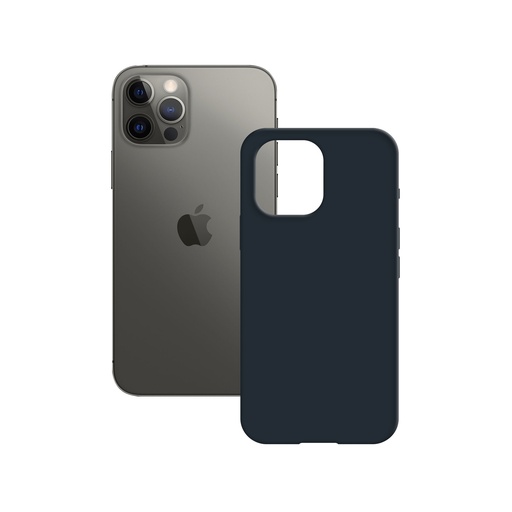 [000006549] Funda semirrígida para iPhone 12 Pro Max, Antideslizante, Interior microfibra, Compatible con carga inalámbrica, Azul