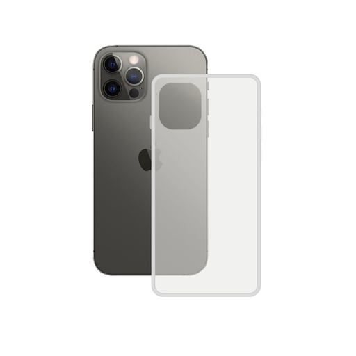 [000006553] Funda semirrígida para iPhone 12 Pro Max, Laterales reforzados, Rígida, Compatible con carga inalámbrica, Transparente