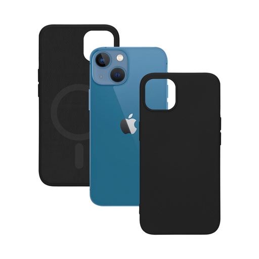 [000006558] Carcasa Magcharge Ksix para iPhone 13 Mini, Semirrígida, Negro