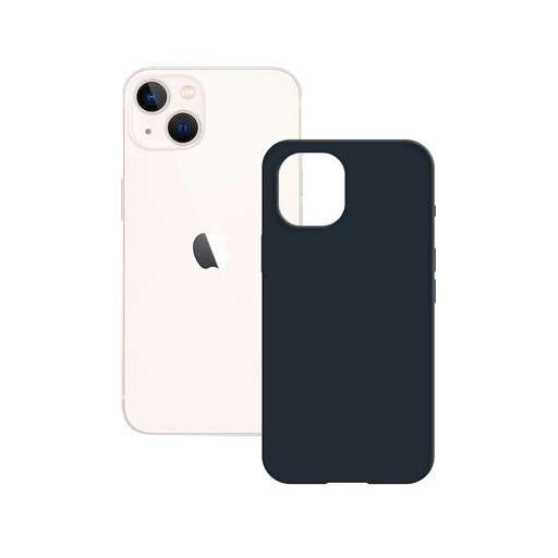 [000006565] Funda semirrígida para iPhone 13, Antideslizante, Interior microfibra, Compatible con carga inalámbrica, Azul