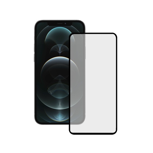 [000006570] Protector full glue 2.5d Ksix vidrio templado 9h para iPhone 13 y iPhone 13 Pro borde negro ( 1 ud.)