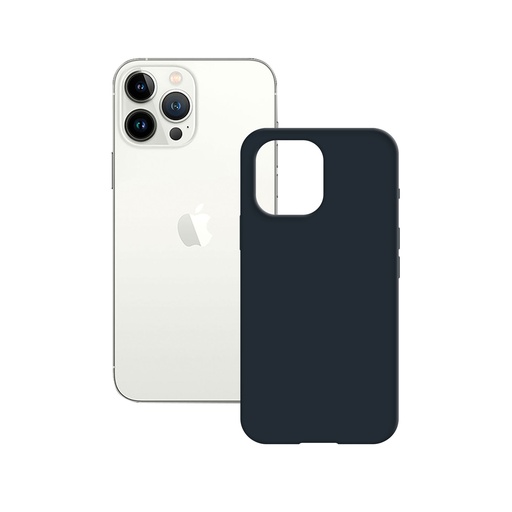 [000006572] Funda semirrígida para iPhone 13 Pro Max, Antideslizante, Interior microfibra, Compatible con carga inalámbrica, Azul