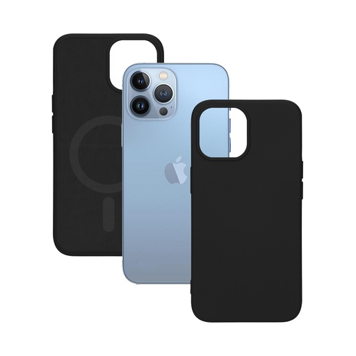 [000006579] Carcasa Magcharge Ksix para iPhone 13 Pro, Semirrígida, Negro