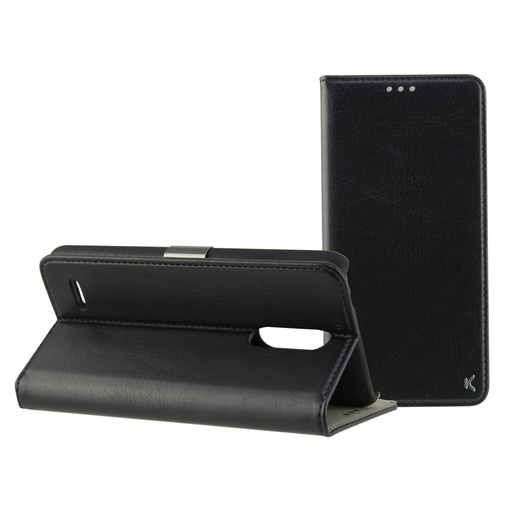 [000006639] Funda con tapa para LG K11, Semirrígida, Standing, Negro