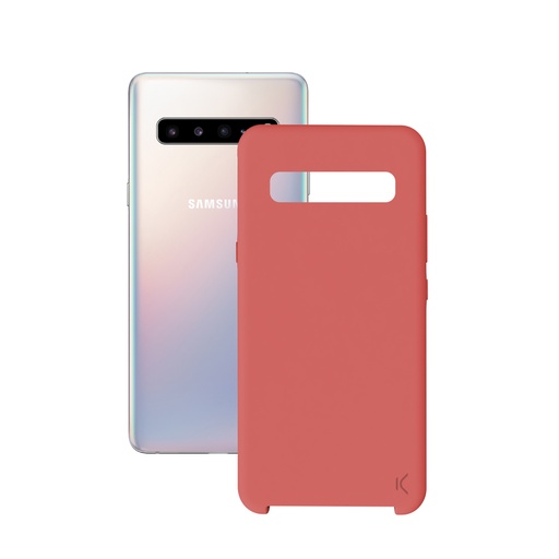 [000006704] Funda para Samsung Galaxy S10, Semirrígida, Rojo