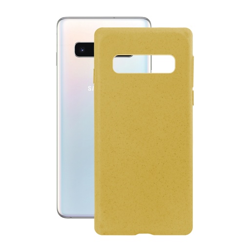 [000006706] Funda Ecológica para Samsung Galaxy S10, Semirrígida, Amarillo