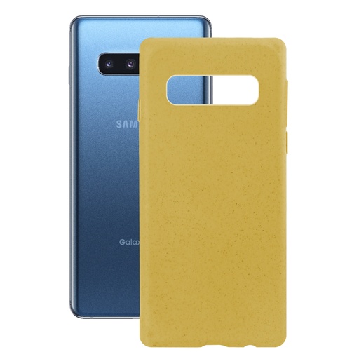 [000006714] Funda Ecológica para Samsung Galaxy S10 Plus, Semirrígida, Amarillo