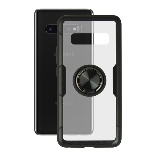 [000006718] Funda para Samsung Galaxy S10 Plus, Semirrígida, Magnético para soporte coche, Transparente