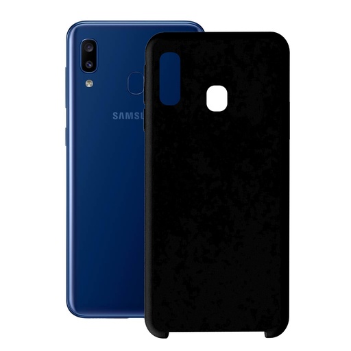 [000006761] Funda para Samsung Galaxy A20, Semirrígida, Negro