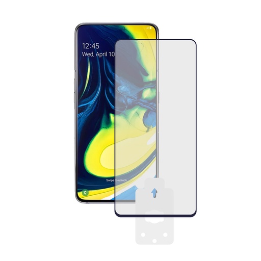 [000006769] Protector de pantalla para Samsung Galaxy A80, Galaxy A90, Vidrio templado, Grosor 0.33 mm, Negro