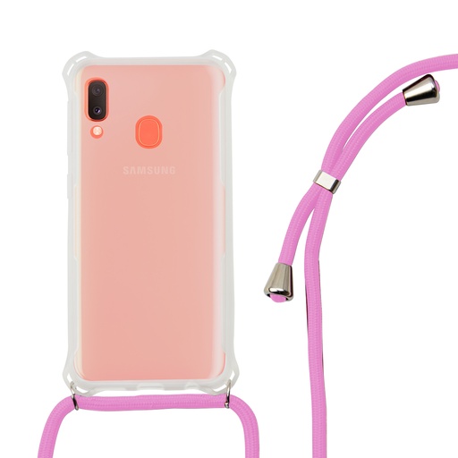 [000006776] Funda con cordón para Samsung Galaxy A20E, Flexible, Rosa