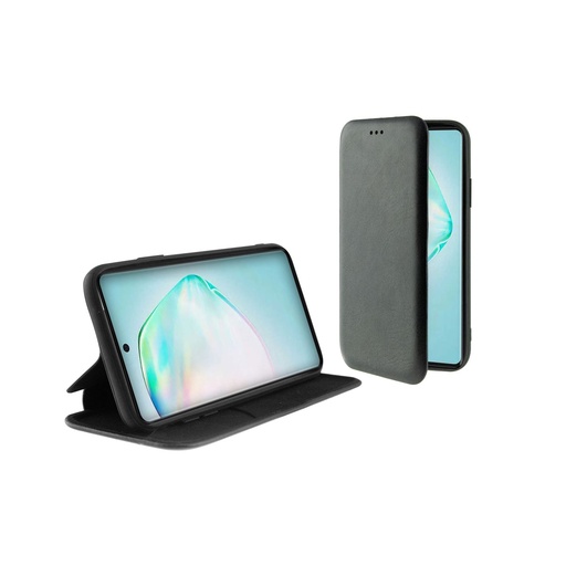 [000006798] Funda con tapa para Samsung Galaxy A91, Galaxy S10 Lite, Semirrígida, Standing, Negro