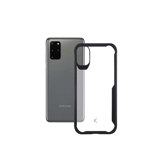 [000006805] Funda para Samsung Galaxy S20 Plus, Semirrígida, Transparente, Negro