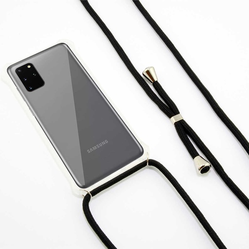[000006810] Funda con cordón para Samsung S20 Plus, Flexible, Transparente