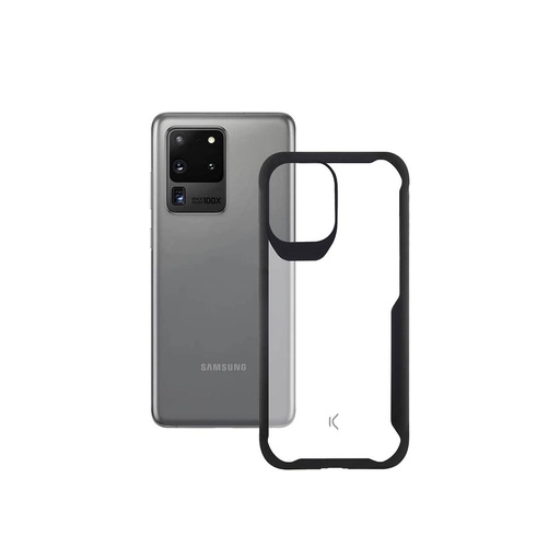[000006818] Funda para Samsung Galaxy S20 Ultra, Semirrígida, Transparente, Negro