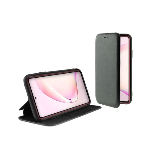 [000006834] Funda con tapa para Samsung Galaxy A81, Galaxy Note 10 Lite, Semirrígida, Standing, Negro