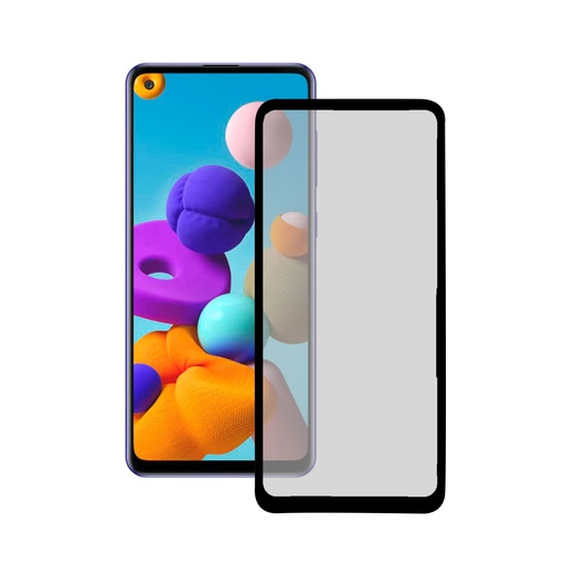 [000006847] Protector de pantalla para Samsung Galaxy A21, Vidrio templado, Grosor 0,33 mm, Negro