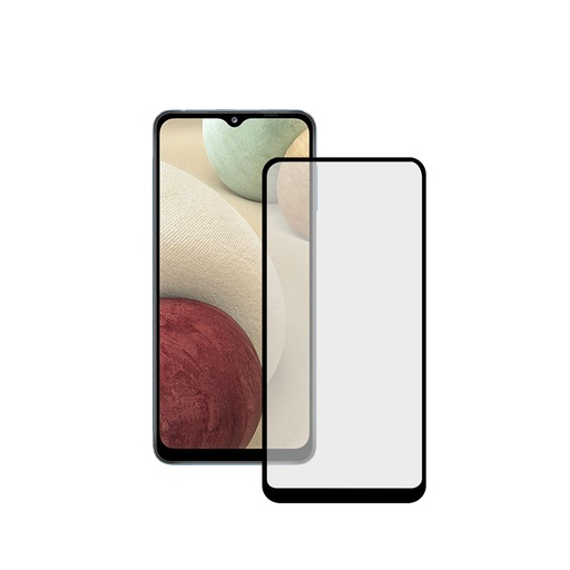 [000006882] Protector de pantalla para Samsung Galaxy A12, Vidrio templado, Grosor 0,33 mm, Negro