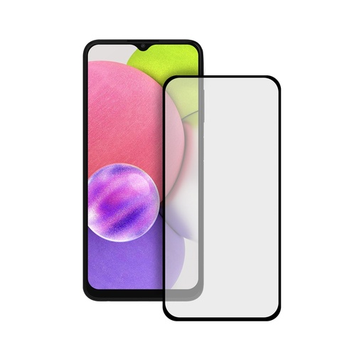 [000006907] Protector de pantalla para Samsung Galaxy A03S Ksix, Vidrio templado, Grosor 0,33 mm, Negro