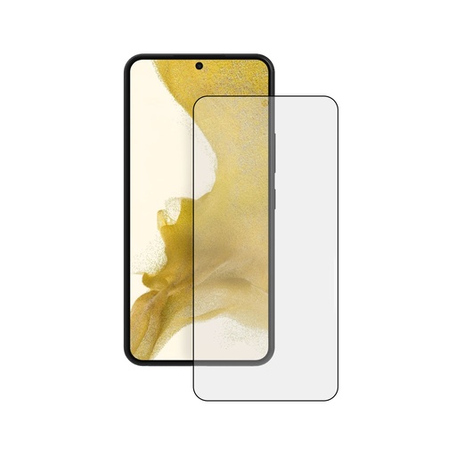 [000006914] Protector de pantalla Ksix para Samsung Galaxy S22, Flexi Glass, para colocación con máquina, 2,5D, Negro